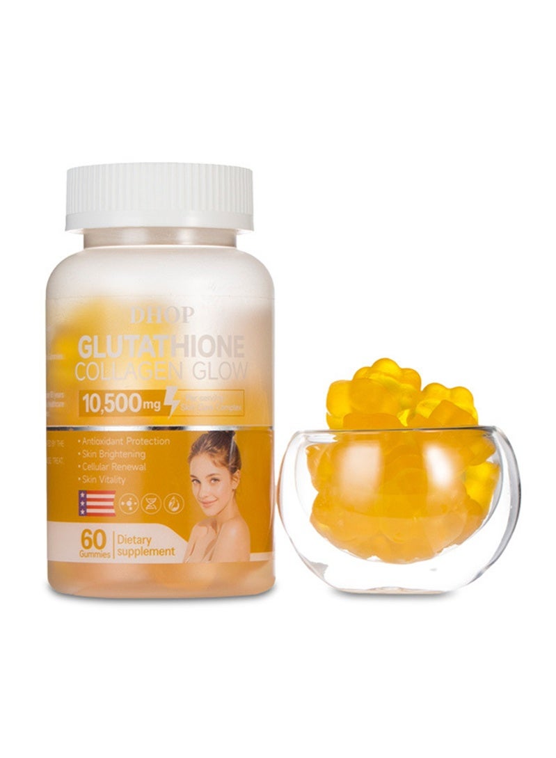 DHOP Glutathione Collagen Glow Gummies，Anti-Aging, Skin Whitening & Radiant Complexion，Glow from Within - Image 5
